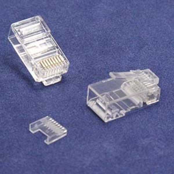 Bestlink Netware RJ45 CAT5e Plug Solid 3-Prong 50 Micron w/Inserter, 100pk 101225